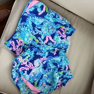 Lilly Pulitzer Blue and Pink Athletic Shorts